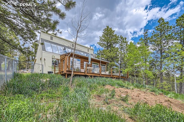 376 Gardenia Rd, Woodland Park, CO 80863 - back of house with a deck