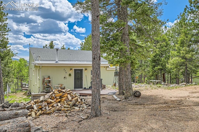 376 Gardenia Rd, Woodland Park, CO 80863 - back of house with roof with shingles
