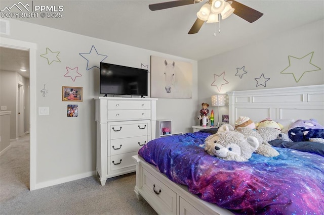 8101 Goldenray Pl, Colorado Springs, CO 80908 - bedroom with carpet floors and ceiling fan