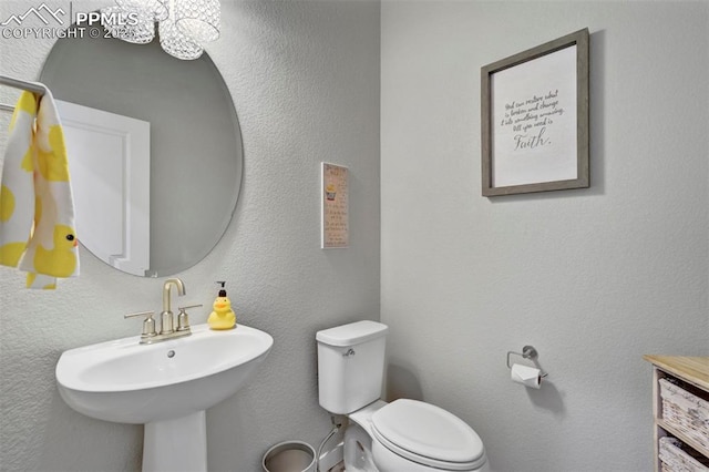 8101 Goldenray Pl, Colorado Springs, CO 80908 - half bath with a sink and toilet
