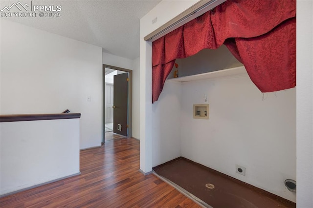 9503 Brisk Breeze Ct, Colorado Springs, CO 80925 - laundry room with washer hookup, wood finished floors, and electric dryer hookup