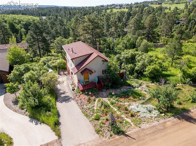 347 Buena Vista Ave, Palmer Lake, CO 80133 - view of subject property with a forest