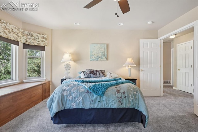 392 Pyrite Ter, Colorado Springs, CO 80905 - bedroom with carpet and ceiling fan