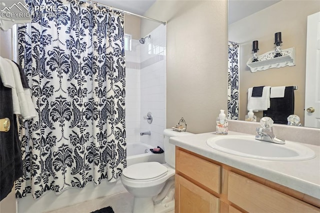 392 Pyrite Ter, Colorado Springs, CO 80905 - full bathroom featuring vanity and shower / bath combination with curtain