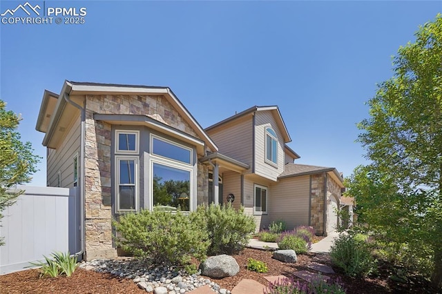 392 Pyrite Ter, Colorado Springs, CO 80905 - view of front facade with stone siding