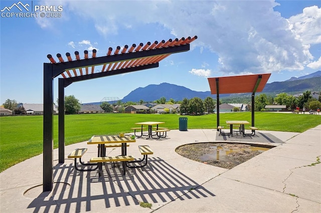 392 Pyrite Ter, Colorado Springs, CO 80905 - view of property's community with a mountain view and a yard