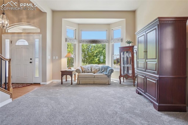 392 Pyrite Ter, Colorado Springs, CO 80905 - carpeted entryway featuring healthy amount of natural light and a high ceiling