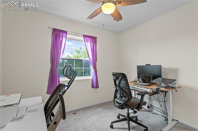 6355 Casual Dr, Colorado Springs, CO 80923 - office space featuring ceiling fan and carpet