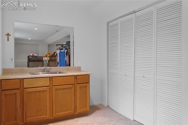 6355 Casual Dr, Colorado Springs, CO 80923 - bathroom featuring vanity and recessed lighting
