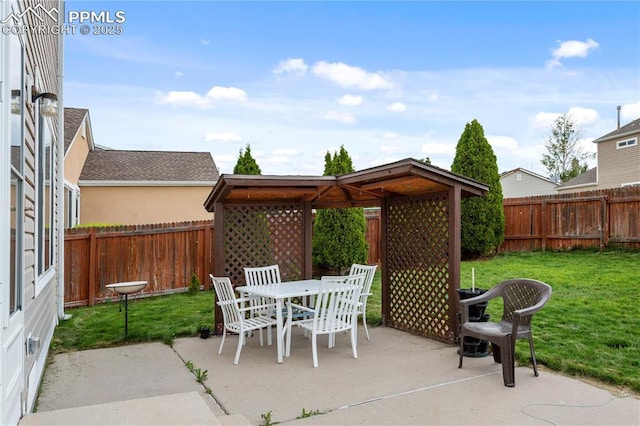 6355 Casual Dr, Colorado Springs, CO 80923 - fenced backyard with a gazebo and a patio