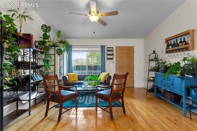 6355 Casual Dr, Colorado Springs, CO 80923 - living area with ceiling fan and light wood-type flooring