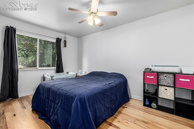 1013 Maxwell St, Colorado Springs, CO 80906 - bedroom featuring wood finished floors and ceiling fan