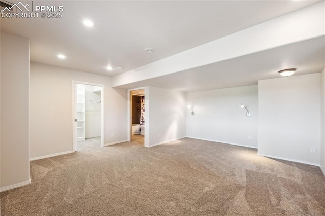 16575 Dancing Wolf Way, Colorado Springs, CO 80908 - carpeted spare room with baseboards and recessed lighting