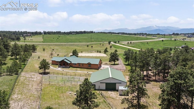 16575 Dancing Wolf Way, Colorado Springs, CO 80908 - aerial view of sparsely populated area featuring a pastoral area and a mountainous background