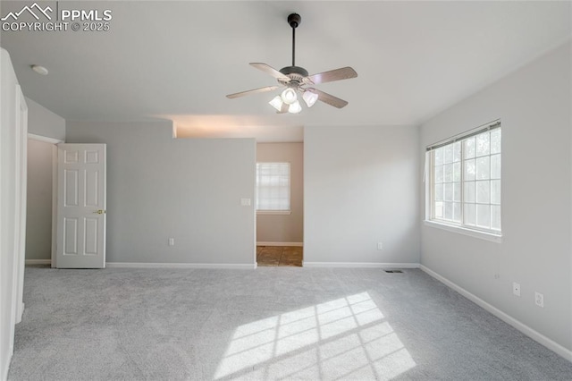 3355 Willowrun Dr, Castle Rock, CO 80109 - carpeted empty room featuring a ceiling fan and baseboards