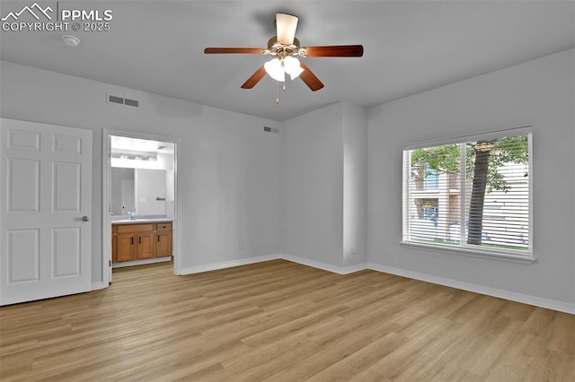 4888 Kerry Lynn Way Unit 101, Colorado Springs, CO 80922 - unfurnished room featuring light wood finished floors, ceiling fan, and a smoke detector