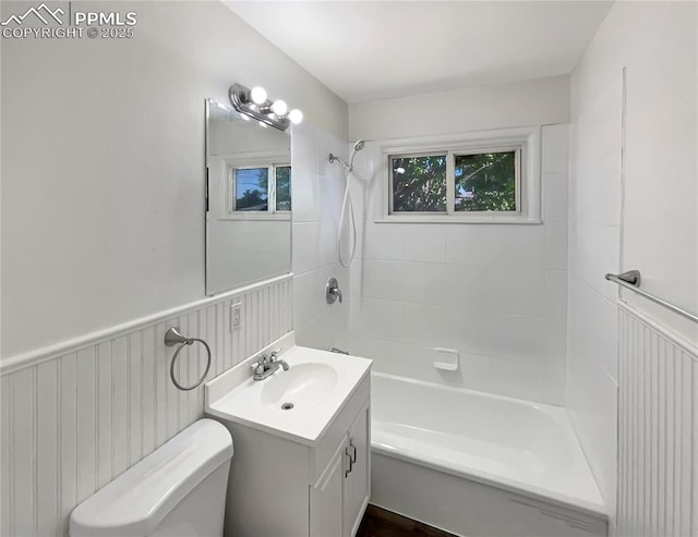 307 Mount View Ln, Fountain, CO 80817 - full bathroom with vanity and washtub / shower combination