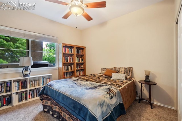 3847 Riviera Grv Unit 102, Colorado Springs, CO 80922 - carpeted bedroom featuring ceiling fan