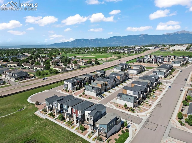 2481 Horsemanship Ct, Colorado Springs, CO 80922 - aerial view of residential area featuring a mountainous background
