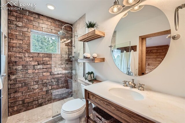 1527 S Pine Dr, Bailey, CO 80421 - bathroom with vanity and a walk in shower
