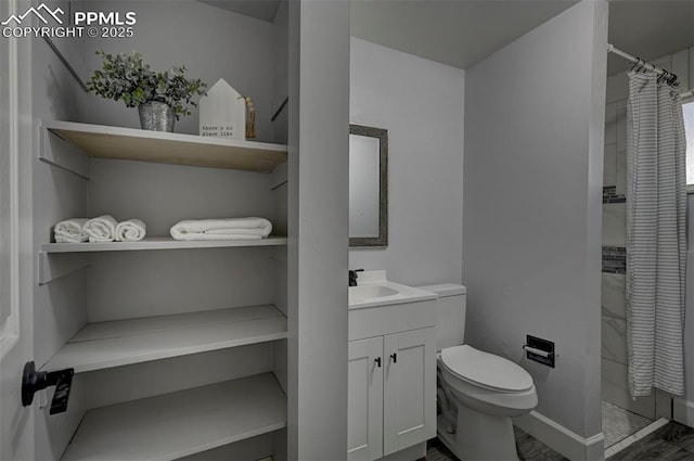 4110 Undimmed Cir, Colorado Springs, CO 80917 - bathroom featuring vanity and a shower with curtain