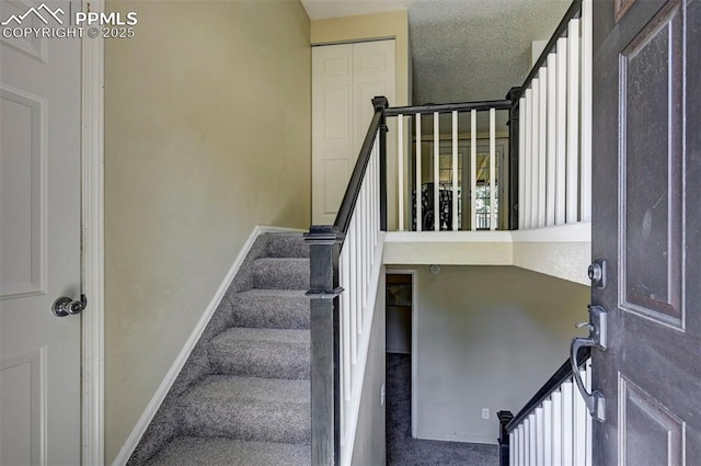 4110 Undimmed Cir, Colorado Springs, CO 80917 - staircase featuring carpet floors and baseboards