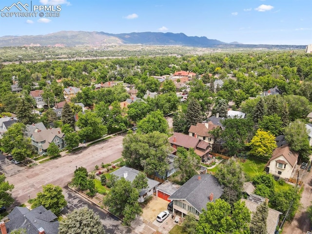 1401 N Tejon St, Colorado Springs, CO 80907 - aerial perspective of suburban area featuring a mountainous background