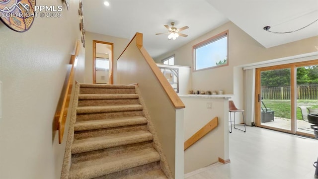 440 Torrey Pines Way, Colorado Springs, CO 80921 - stairs with healthy amount of natural light and ceiling fan