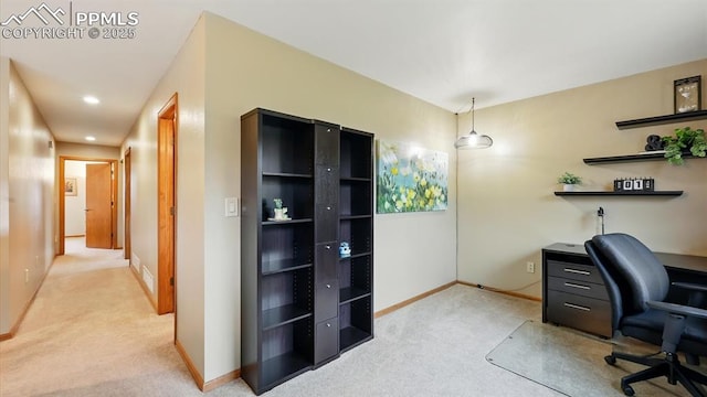 440 Torrey Pines Way, Colorado Springs, CO 80921 - office area featuring light colored carpet and recessed lighting
