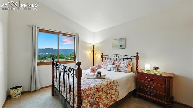 440 Torrey Pines Way, Colorado Springs, CO 80921 - bedroom with lofted ceiling and carpet flooring