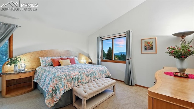 440 Torrey Pines Way, Colorado Springs, CO 80921 - bedroom with vaulted ceiling and light carpet