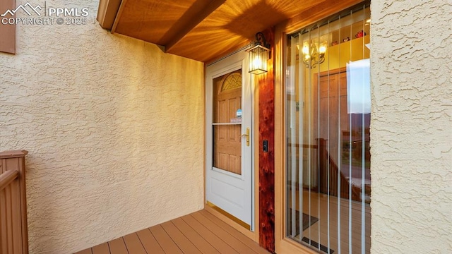 440 Torrey Pines Way, Colorado Springs, CO 80921 - doorway to property with stucco siding