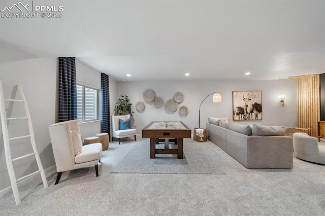 9996 Antelope Ravine Dr, Colorado Springs, CO 80908 - living area with carpet and recessed lighting