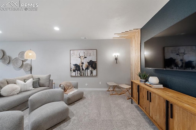 9996 Antelope Ravine Dr, Colorado Springs, CO 80908 - living room with light carpet and recessed lighting