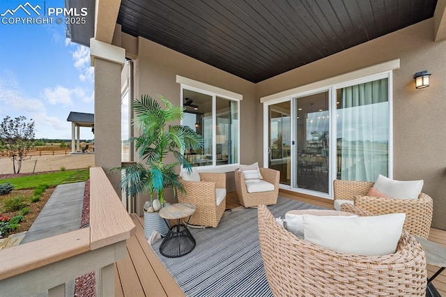 9996 Antelope Ravine Dr, Colorado Springs, CO 80908 - view of wooden deck
