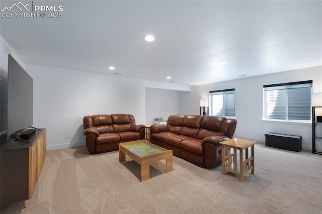 4841 Hanging Lake Cir, Colorado Springs, CO 80924 - living area with light carpet and recessed lighting