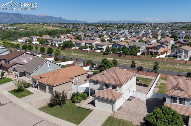 9444 Castle Oaks Dr, Fountain, CO 80817 - aerial view of residential area with mountains