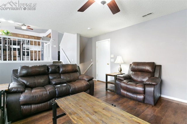 1360 Piros Dr, Colorado Springs, CO 80922 - living area featuring a ceiling fan and wood finished floors