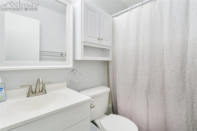 1360 Piros Dr, Colorado Springs, CO 80922 - full bathroom with vanity and a shower with shower curtain