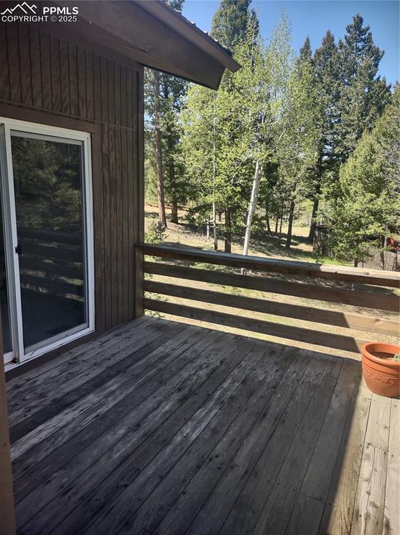 423 Ridge Rd, Divide, CO 80814 - view of wooden deck