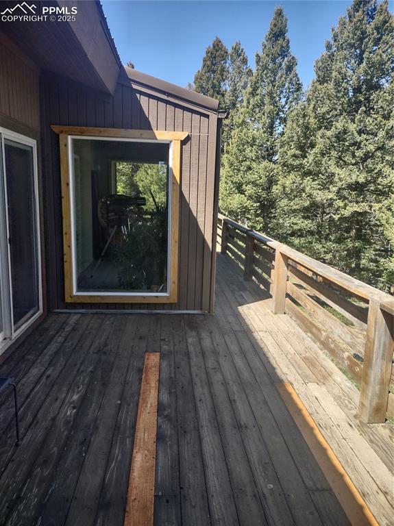 423 Ridge Rd, Divide, CO 80814 - view of wooden terrace