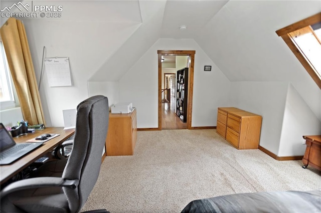 1522 Monarch Dr, Cripple Creek, CO 80813 - office with carpet and vaulted ceiling