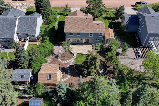 123 Wheat Ridge St, Palmer Lake, CO 80133 - aerial view of property's location with nearby suburban area