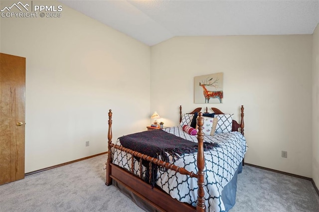2505 Wimbleton Ct, Colorado Springs, CO 80920 - bedroom featuring carpet and vaulted ceiling