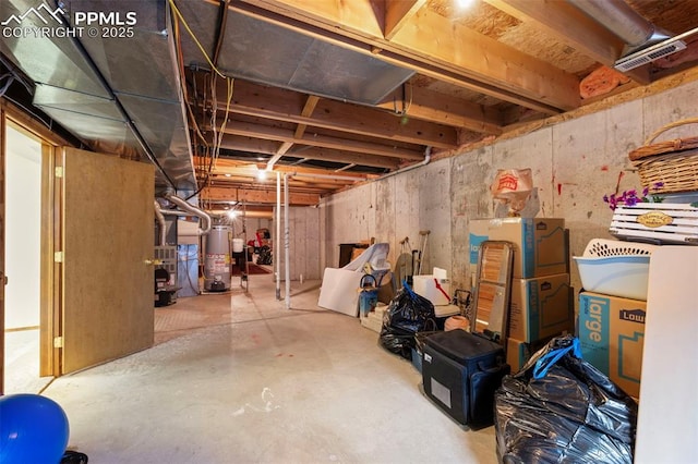 2505 Wimbleton Ct, Colorado Springs, CO 80920 - unfinished basement featuring gas water heater