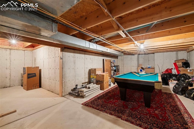 2505 Wimbleton Ct, Colorado Springs, CO 80920 - rec room featuring concrete flooring and billiards table