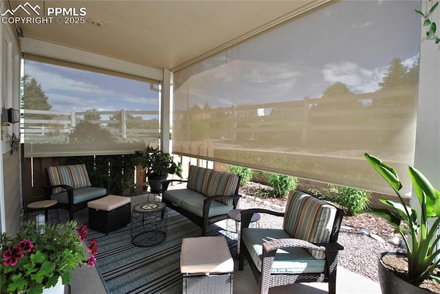 4201 Stonesthrow Vw, Colorado Springs, CO 80922 - sunroom / solarium with healthy amount of natural light and an outdoor hangout area
