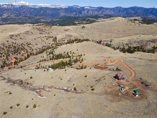 1160 Diamond Back Trl, Canon City, CO 81212 - aerial view of sparsely populated area featuring a desert landscape and mountains