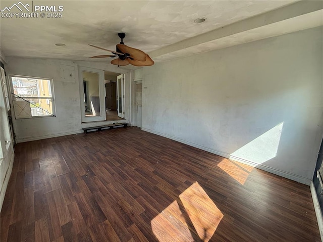 251 Fay Dr, Colorado Springs, CO 80911 - spare room with dark wood finished floors and ceiling fan