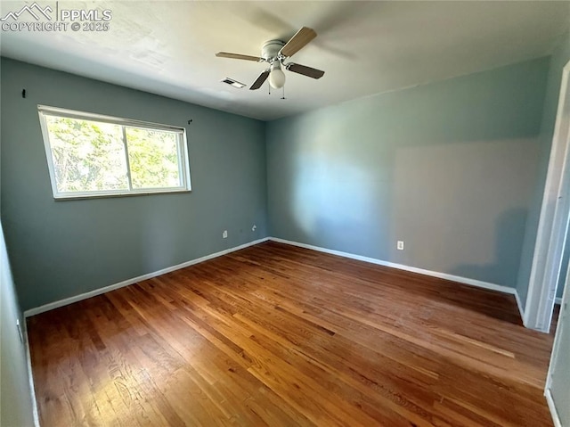 251 Fay Dr, Colorado Springs, CO 80911 - spare room with wood finished floors and ceiling fan